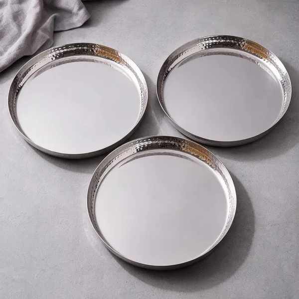 Stainless_Steel_Hammered_Dinner_Plate