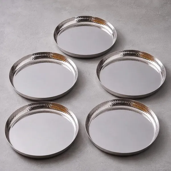 Stainless_Steel_Hammered_Dinner_Plate