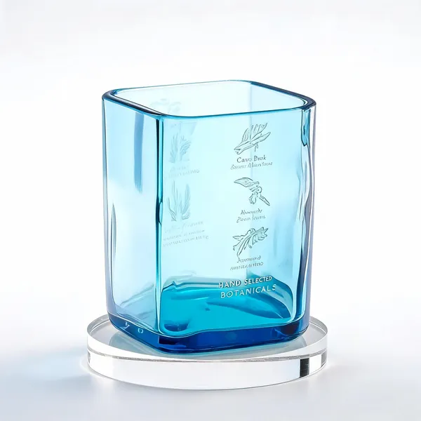 Glass_Modern_Blue_Square_Decorative_Vase