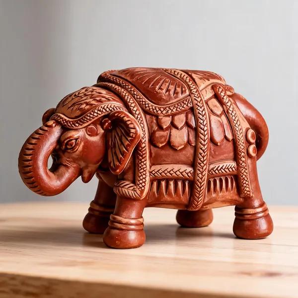 Terracotta_Carved_Elephant_Decorative_Showpiece
