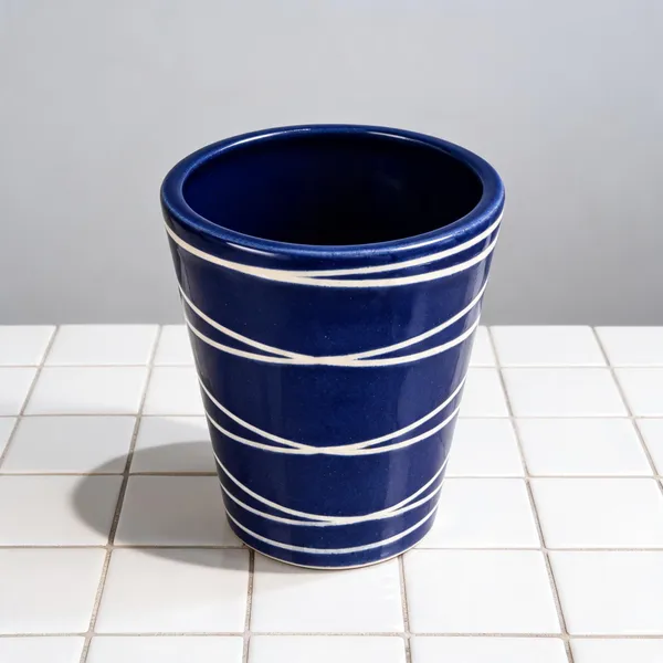 Ceramic_Modern_Blue_White_Striped_Planter