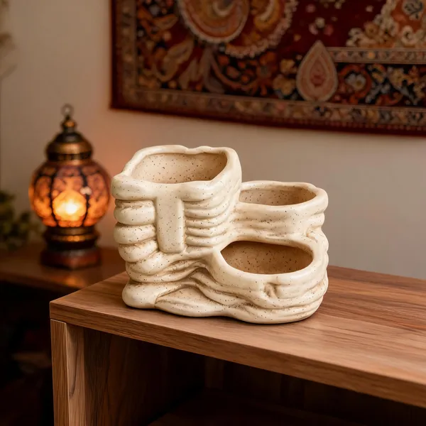Ceramic_Indoor_Textured_Three_Slot_Planter
