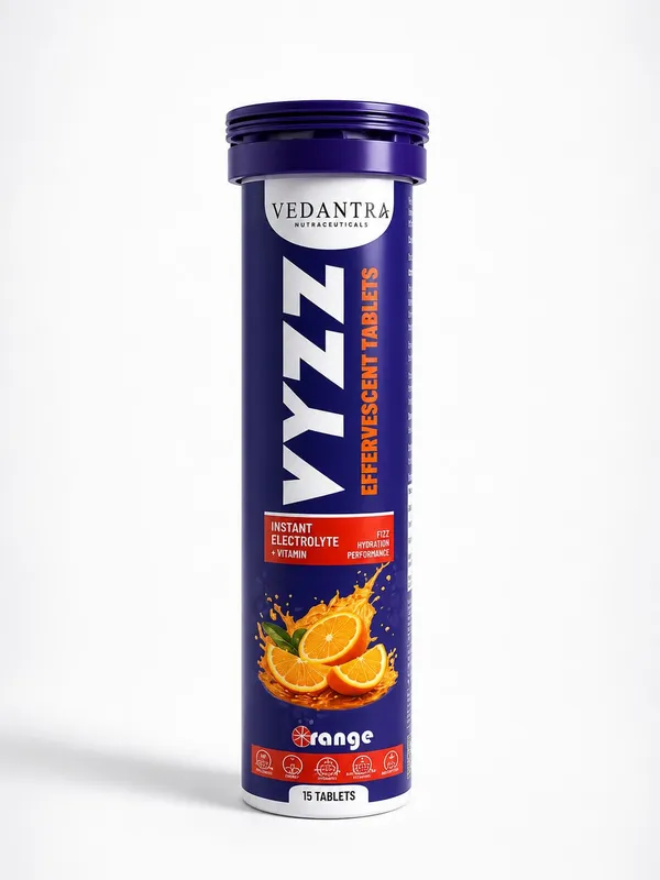 Vedantra_VYZZ_Orange_Flavour_Electrolyte_Effervescent_Tablets