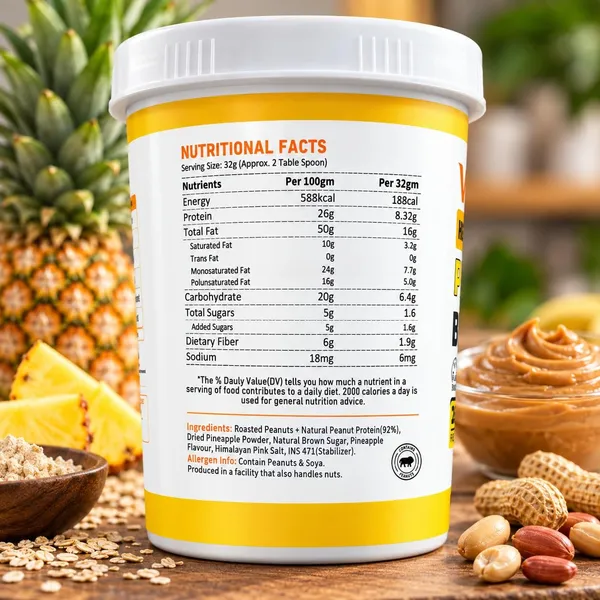 Vyzz_High_Protein_Peanut_Butter_1_Kg_Plant_Based_Keto_Friendly_Gluten_Free_No_Palm_Oil_No_Artificial_Preservatives_26g_Protein_Rich_Crunchy_Texture_Made_With_Premium_Roasted_Peanuts_Flavour_Pineapple_With_Chia_Seeds