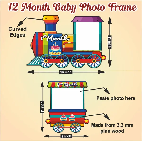 Wood_Baby_Milestone_Train_12-Month_Photo_Frame_Wall_Decor