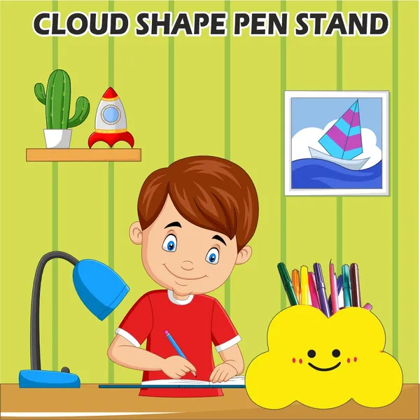 Cloud_Theme_Pen_Stand_Wooden