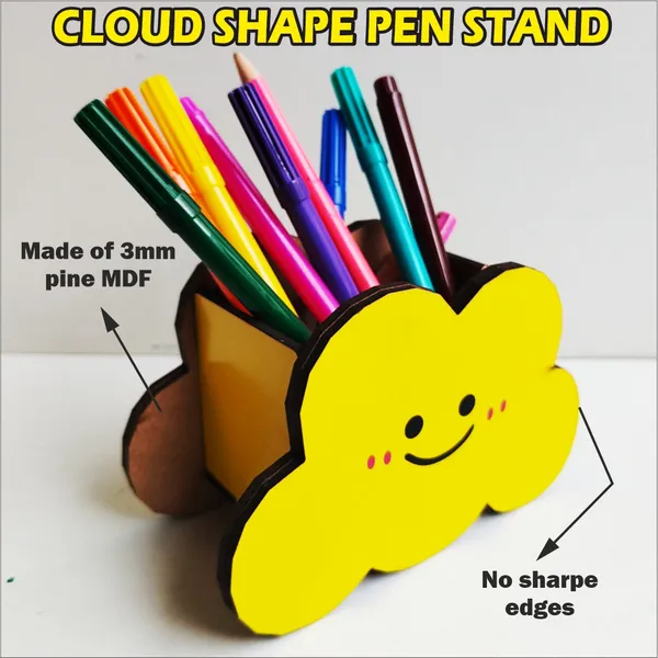 Cloud_Theme_Pen_Stand_Wooden