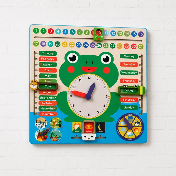 Frog_Activity_Wall_Toy_big_size_24*24_INCH_|_Interactive_Educational_Wall_Panel_|_Wooden_Wall_Mounted_Learning_Board_for_Kids