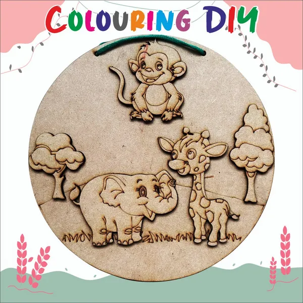 Jungle_Safari_Wall_Decor_DIY_Colouring_kit_for_kids