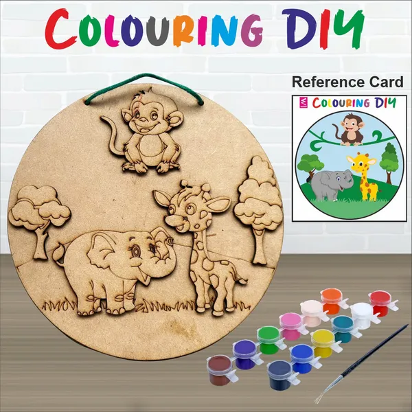 Jungle_Safari_Wall_Decor_DIY_Colouring_kit_for_kids