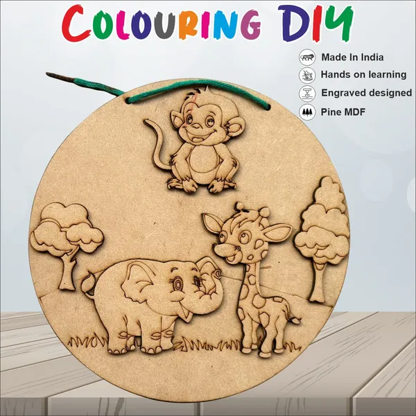 Jungle_Safari_Wall_Decor_Diy_Colouring_Kit_For_Kids