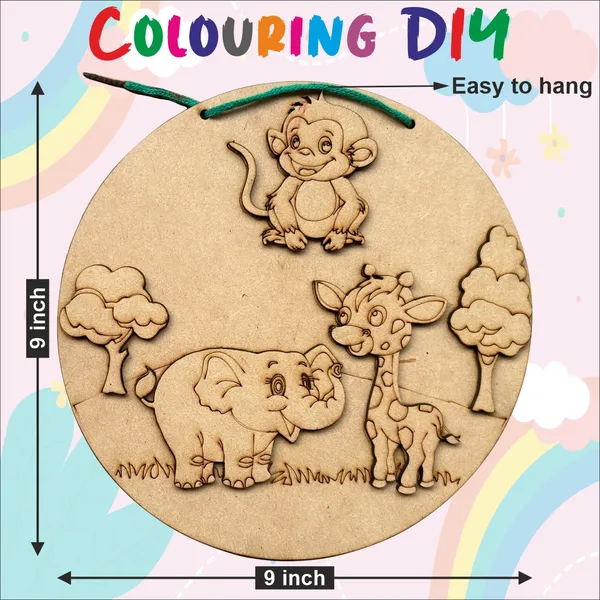 Jungle_Safari_Wall_Decor_Diy_Colouring_Kit_For_Kids
