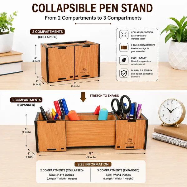 Collapsible_Wooden_Pen_Stand_Organizer_|_Expandable_2_to_3_Compartment_Desk_Organizer_for_Pens,_Stationery_&_Office_Accessories