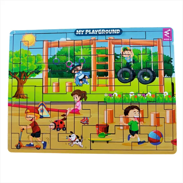 My_Playground_Theme_Wooden_Geometric_Puzzle_For_Kids