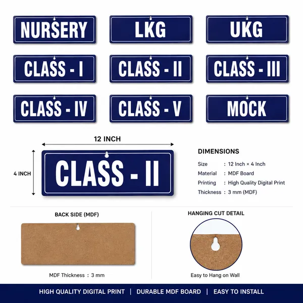 Nursery_-_Class_V_Sign_Board_(Single_Side)_-_Mdfeach-_Set_Of_8_Sign_Boards
