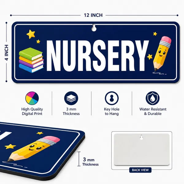 Nursery_–_Class_VIII_Sign_Board_(Single_Side)_-_MDF_-_12*4_inch_each-_Set_of_11_Signage