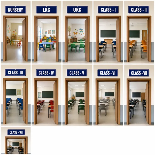 Nursery_-_Class_Viii_Sign_Board_(Single_Side)_-_Mdfeach-_Set_Of_11_Signage