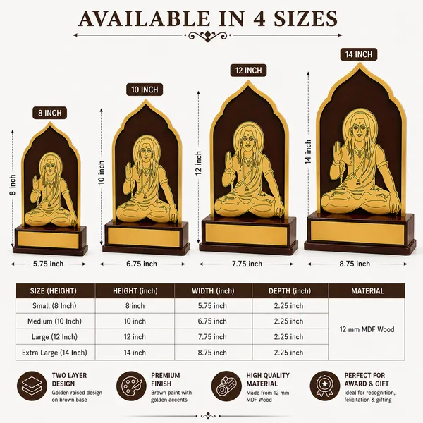 Premium_Spiritual_Wooden_Memento_–_2-Layer_Brown_&_Gold_Wooden_Award