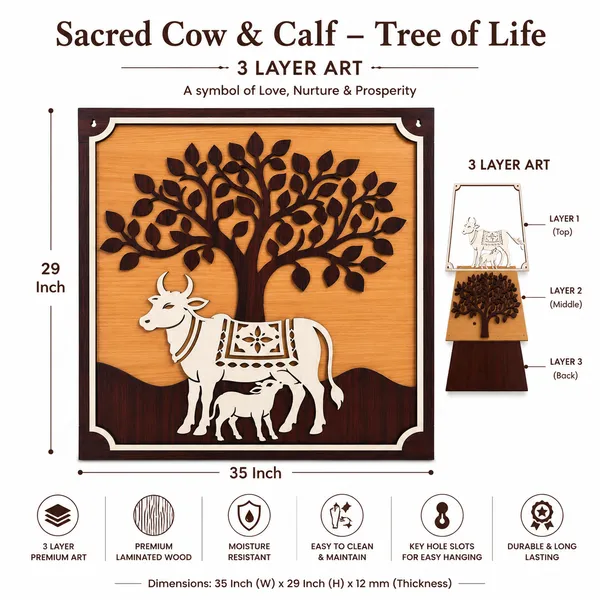 Sacred_Cow_&_Calf_–_Tree_of_Life_|_3_Layer_Premium_Wooden_Wall_Art
