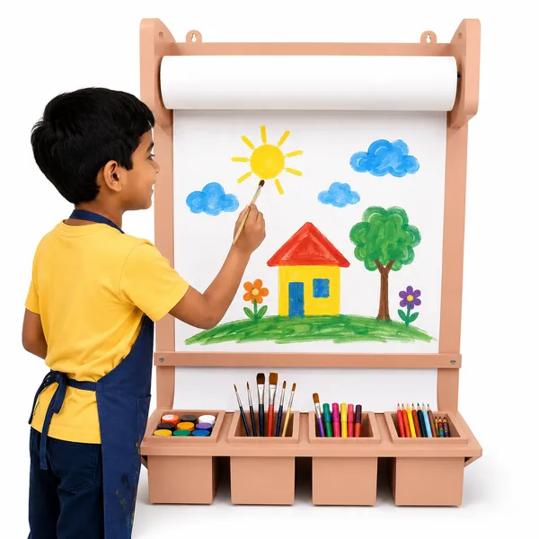 Wall_Mounted_Kids_Drawing_Board_Wooden