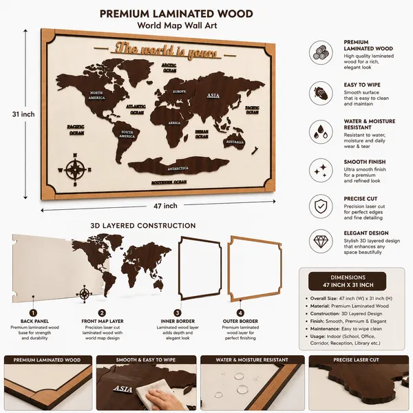 World_Map_Wall_Art_–_3_Layer_Premium_Laminated_Wooden_Wall_Decor_(47_x_31_Inch)