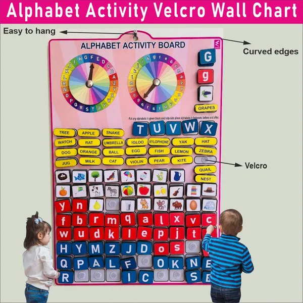 Wooden_Alphabet_Activity_Learning_Board-_Velcro_Based_For_Kids