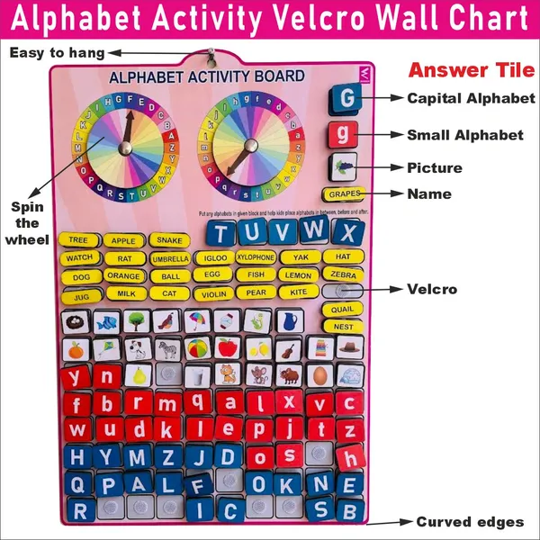 Wooden_Alphabet_Activity_Learning_Board-_Velcro_Based_For_Kids