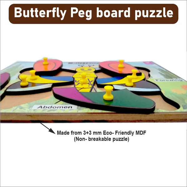 Wooden_Butterfly_parts_Peg_board_puzzle-_12*9_inch