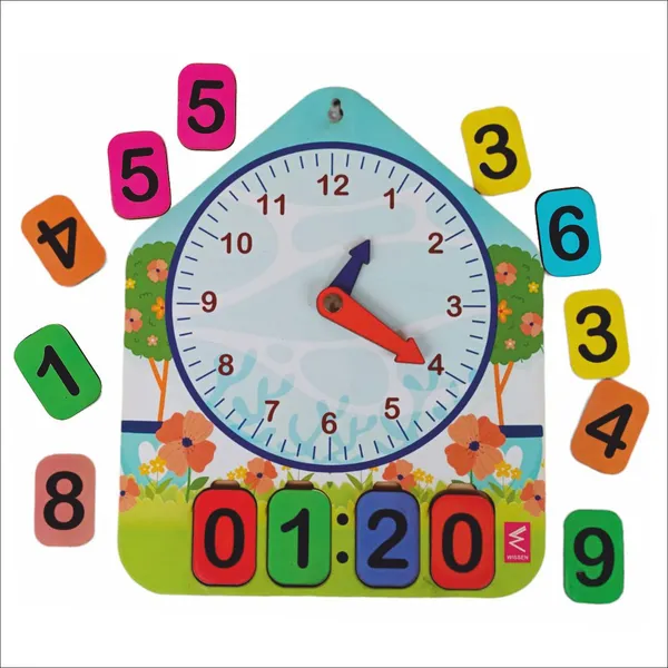 Wooden_Clock_Learning_Activity_Board_Game_For_Kids