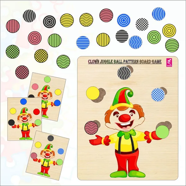 Wooden_Clown_Juggle_Ball_Pattern_Matching_Board_Game