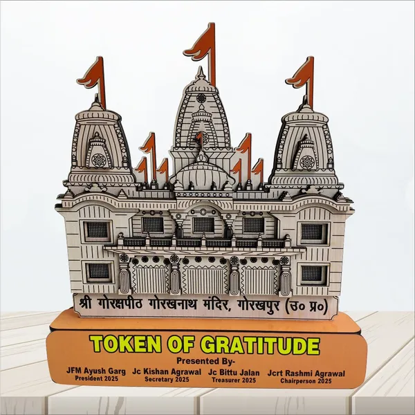 Wooden_Customizable_Gorakhnath_Mandir_3-Layer_Memento