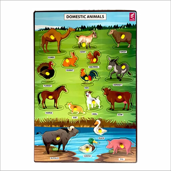 Wooden_Domestic_Animals_Learning_Peg_Board_Puzzle_12*18_inch