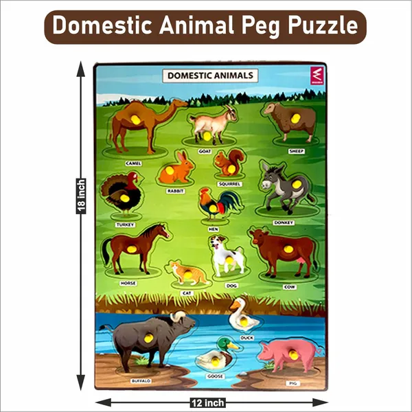 Wooden_Domestic_Animals_Learning_Peg_Board_Puzzle_12*18_inch