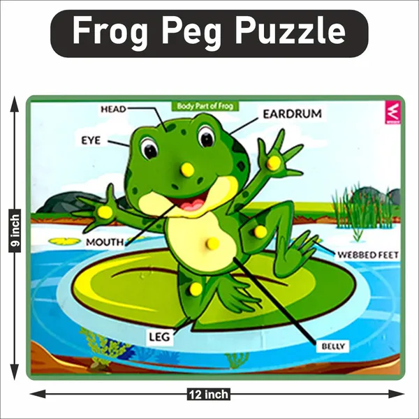 Wooden_FROG_parts_Peg_board_puzzle-_12*9_inch