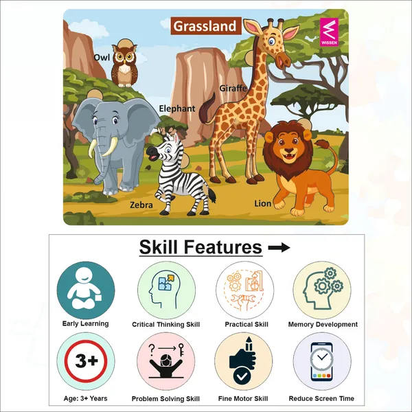 Wooden_Grassland_Habitat_Learning_Puzzle_board_game_for_kids