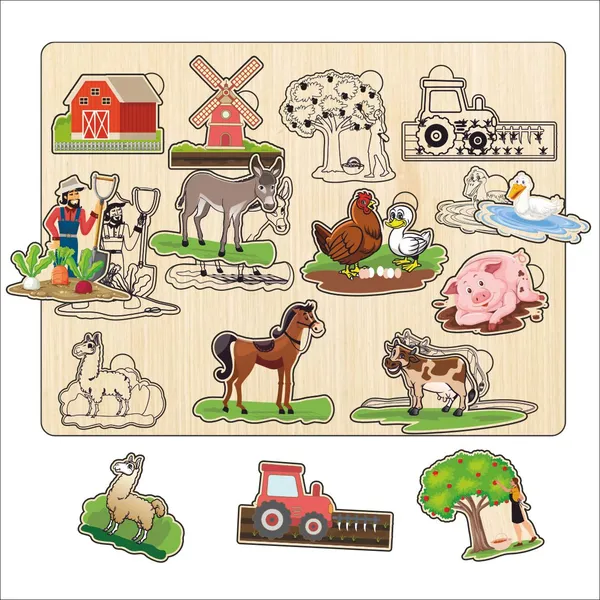 Wooden_Hide_And_See_Domestic_Animals_Educational_Puzzle