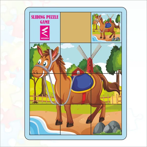 Wissen_Wooden_Horse_And_Foal_Sliding_Puzzle_Game