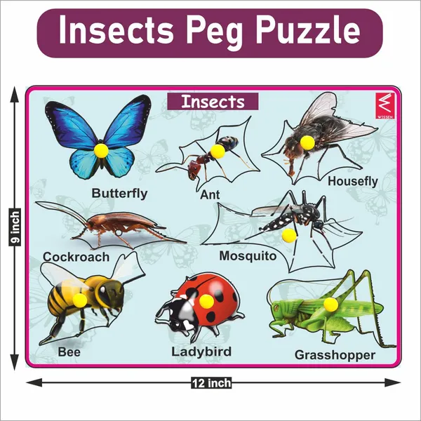 Wissen_Wooden_Insects_Peg_Board_Puzzle_12X9_Inch