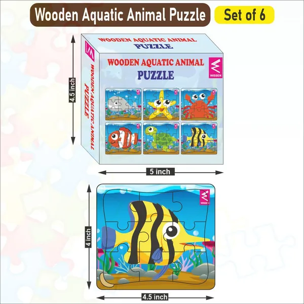 Wooden_Jigsaw_Aquatic_Animal_puzzle_-4*4.5_inch-Set_of_6
