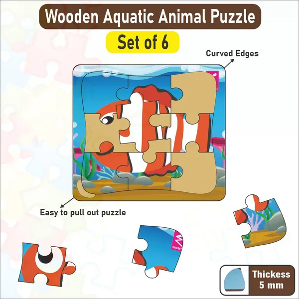 Wooden_Jigsaw_Aquatic_Animal_puzzle_-4*4.5_inch-Set_of_6