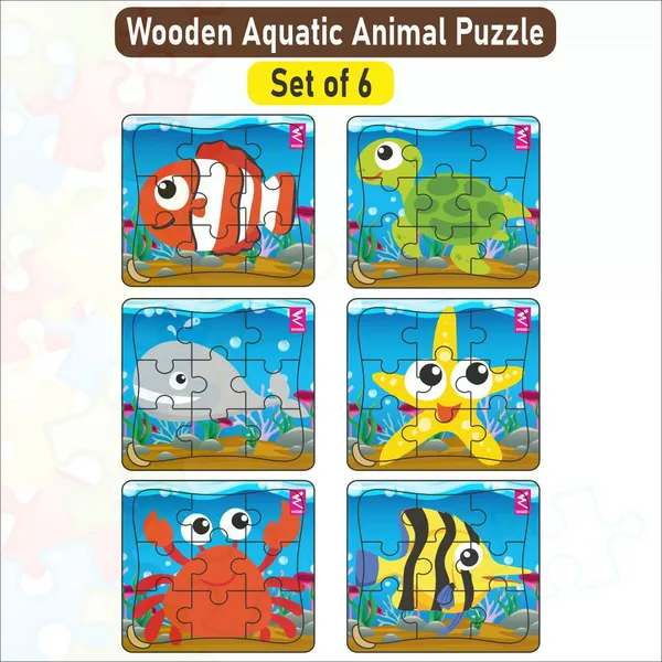 Wissen_Wooden_Aquatic_Animals_Jigsaw_Puzzle_Set_Of_6