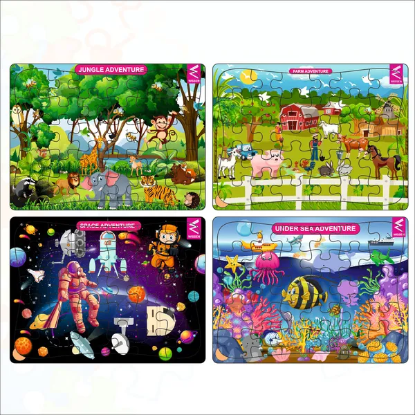 Wooden_Jigsaw_puzzle_-12*9_inch-Combined_Set_of_4