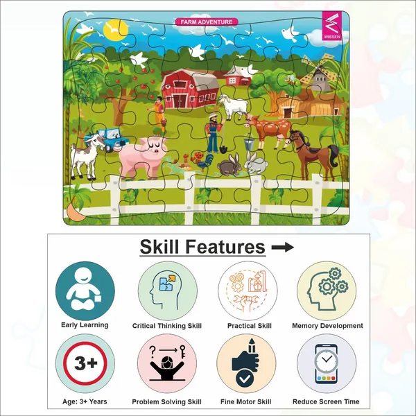 Wissen_Wooden_Jungle_Theme_Jigsaw_Puzzle_12X9_Inch