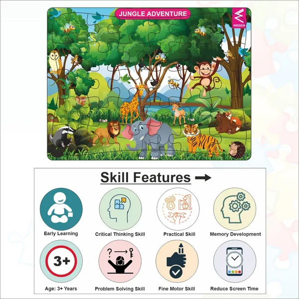 Wissen_Wooden_Jungle_Theme_Jigsaw_Puzzle_12X9_Inch