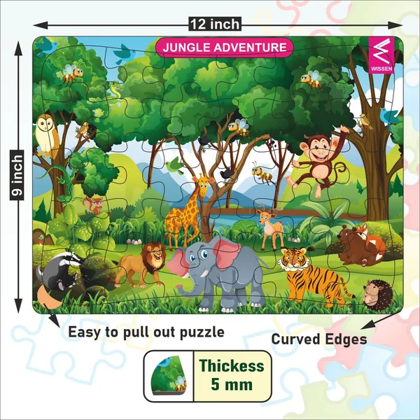 Wissen_Wooden_Jungle_Theme_Jigsaw_Puzzle_12X9_Inch