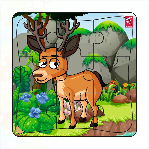 Wooden_jigsaw_Puzzle-_6*6_inch_Deer_Theme