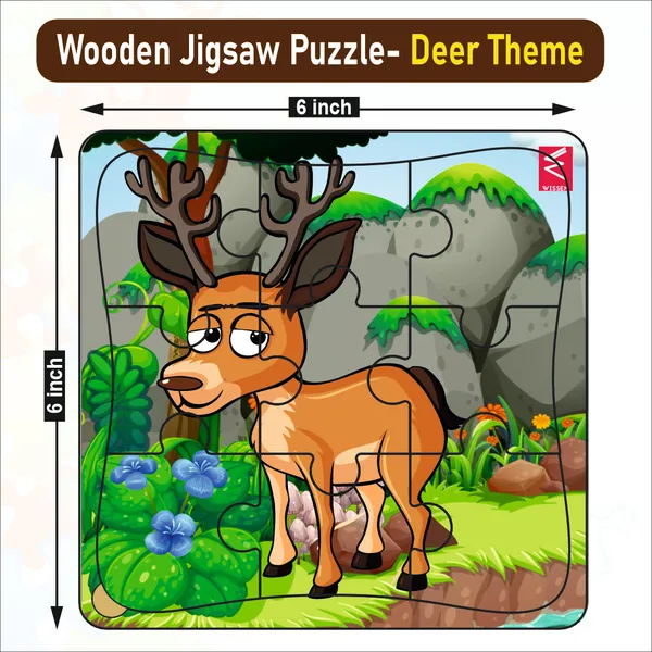 Wooden_jigsaw_Puzzle-_6*6_inch_Deer_Theme