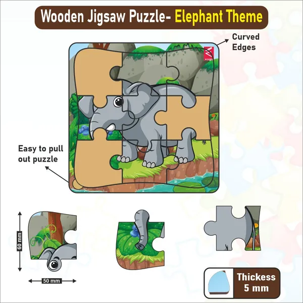 Wooden_Jigsaw_Puzzleelephant_Theme