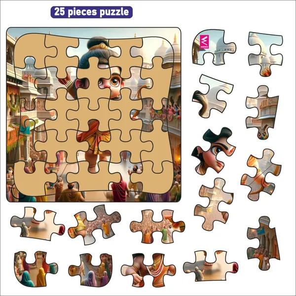 Wooden_Jigsaw_Puzzle_"Ramayana_Reveal:_Adorable_Adventure_Jigsaw_Puzzle"