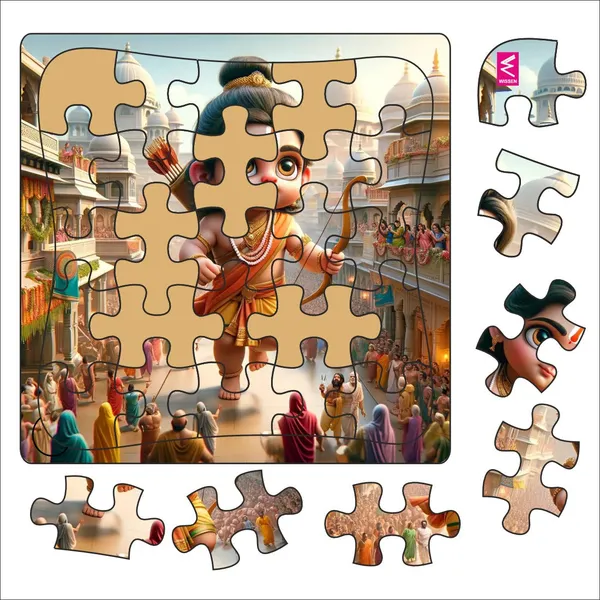 Wooden_Jigsaw_Puzzle_"Ramayana_Reveal:_Adorable_Adventure_Jigsaw_Puzzle"